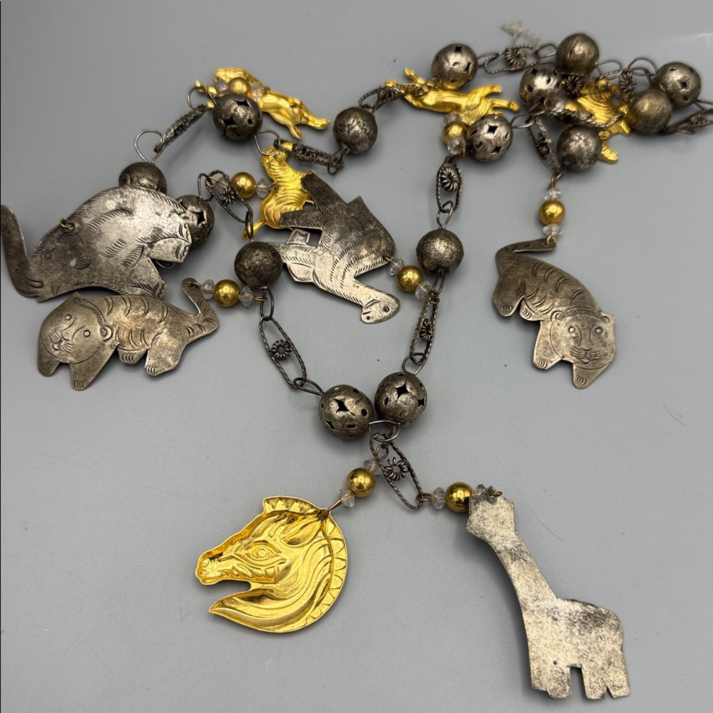 Animal Charm Necklace in Silver and Gold - Picture 4 of 4